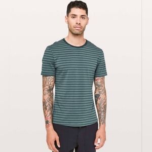 Lululemon 5 Year Basic Tee *Updated Fit - Yachtie Stripe Sea Steel Gravity XL